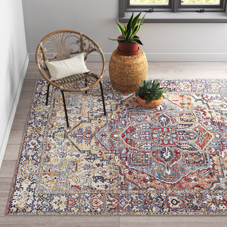 Mistana™ Albion Oriental Blue/Red/Beige Area Rug & Reviews Wayfair